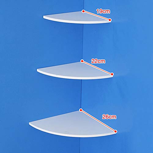 AUNMAS 3Pcs Floating Corner Shelves Wall Mounted Display Shelf Set for Room Kitchen, Office, Defult, default - Image 4