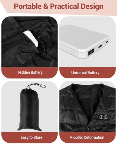 Comfytemp Womens Lightweight Heated Vest With Battery Pack Electric Heating Vest thumb #2