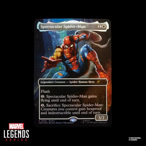 Marvel Legends Series Magic: The Gathering Figurine Spider Man endommagé au Combat avec Carte Premium Exclusive - vue 3
