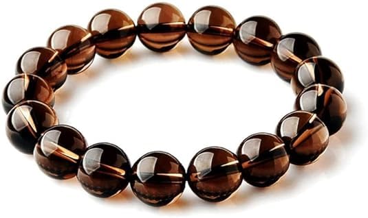 Bracelet perles de quartz fumé 8mm A++ véritable extensible
