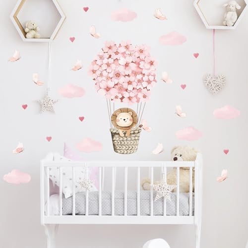 Vinilo Decorativo Infantil Globo Aerostático León
