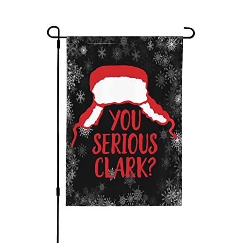 You Serious Clark Flag Merry Christmas Flags Christmas Garden Flag Personalized Garden Flags 12x18 Double Sided Banner For Outdoor Decor