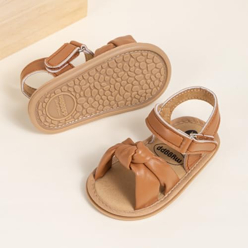 Image of CENCIRILY Infant Baby Girls Boys Sandals Summer Beach Outdoor Bowknot Soft Rubber Sole Toddler Princess Dress Flats Walking Shoes