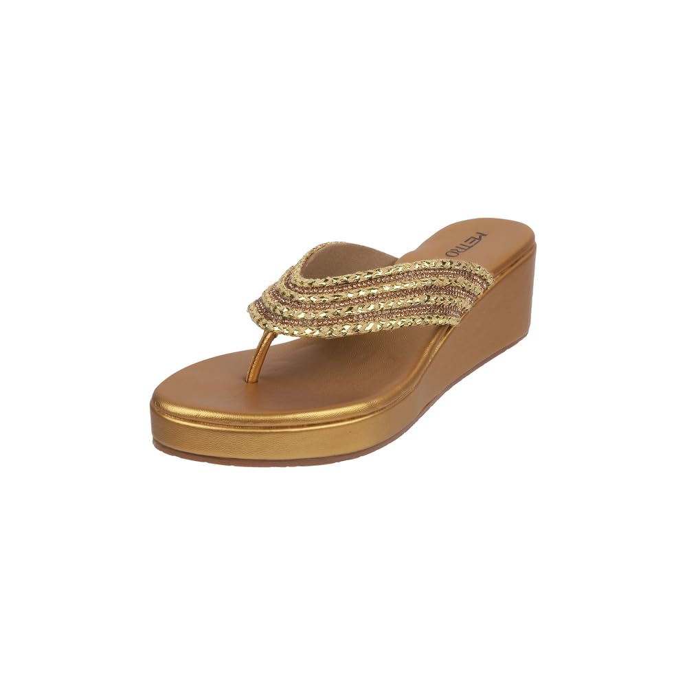 Metro Women Antique Gold Wedge Heel Fashion Sandal UK/6 EU/39 (35-1291) (B0D5YYVNKS) Amazon Price History, Amazon Price Tracker