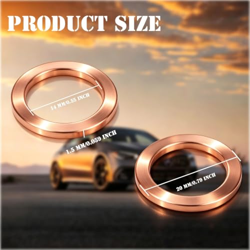 Image of 15PCS M14 Copper Oil Drain Plug Gasket Crush Washer Seals Compatible with Mercedes Benz for 007603-014106
