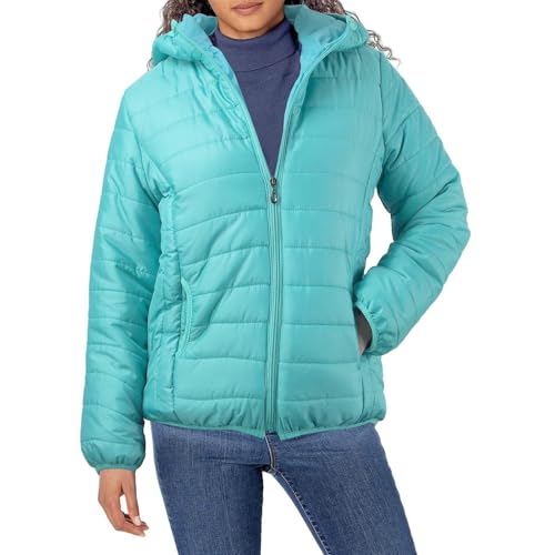 Lightweight Puffer Jacket Women with Hood Quilted Winter Coats Down Hoodie Jackets Padded Thermal Outerwear Pockets