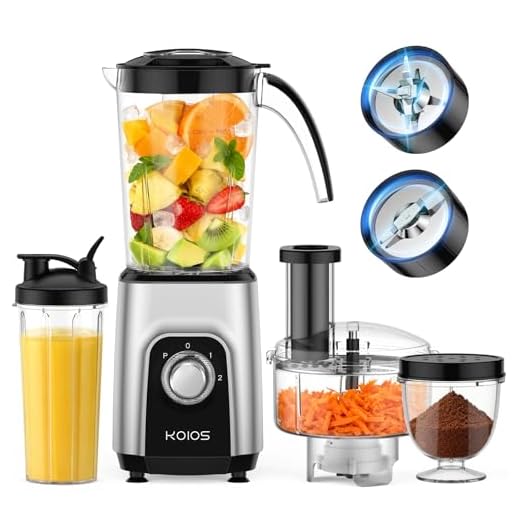 KOIOS 4-in-1 Blender/Food Processor Combo Max 1000W, Dishwasher Safe