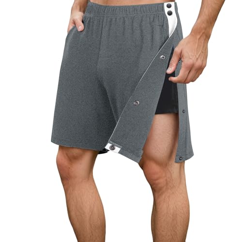 Short décontracté homme sport quotidien coupe ample bouton confortable
