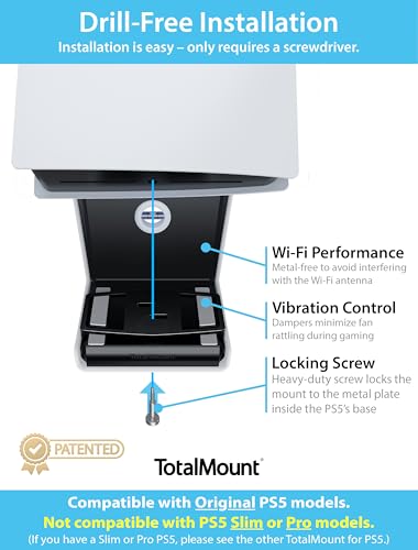 TotalMount Advanced Wall Mounting Frame for Playstation 5 uchwyt ścienny, szary, jeden rozmiar