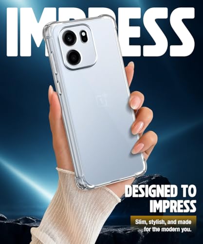 Image of WOW IMAGINE Clear Back Cover Case for 1+ OnePlus Nord CE 6 5G | Shockproof Soft TPU Case | Cushioned Edges for Ultimate Protection Back Cover Case - Transparent