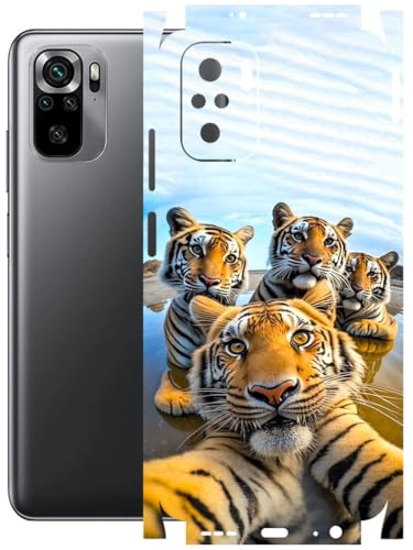 Image of AtOdds - Full Body Back Screen Guard Protector Film - Lamination Wrap Skin Sticker Compatible with REDMI Note 10 | Scratchproof Matte Finish (Selfie)