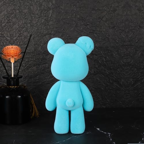 Estatua decorativa de oso azul para hogar miniatura 6