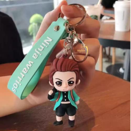 Image of MALKIN Rubber Keychain | Demon Slayer Action Figure | Anime Merch | Tanjiro (Multicolor)
