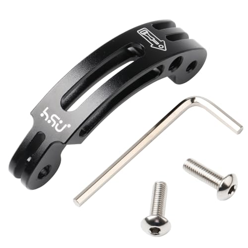 HSU Bras Extension Courbe pour GoPro, Support de Caméra Arquée en Alliage d'Aluminium avec Trou de Vis 1/4 pour la Plupart des Caméras d'action (7,6CM)