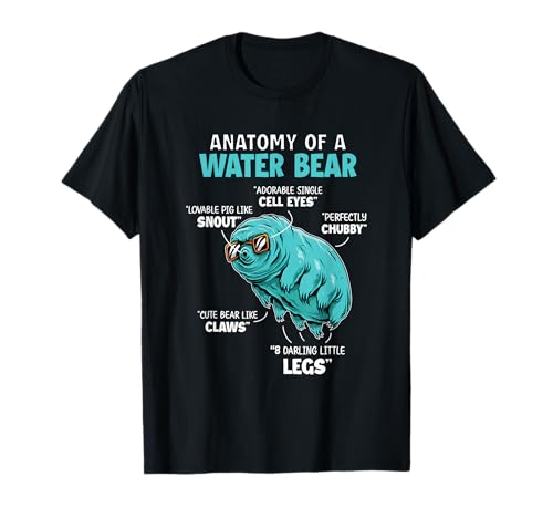 Tardigrade Anatomy Water Bear Funny Science Microbiology Art T-Shirt