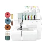 Overlock-Nähmaschine Mit 2-3-4-5 Stichen, Professionelle Coverlock-Nähmaschine Für Schwere Beanspruchung, 150-W-Nähmaschine Mit Fußanlasser, Schnellwechsel-Nähfüßen Und Einstellbarer Nahtzugabe