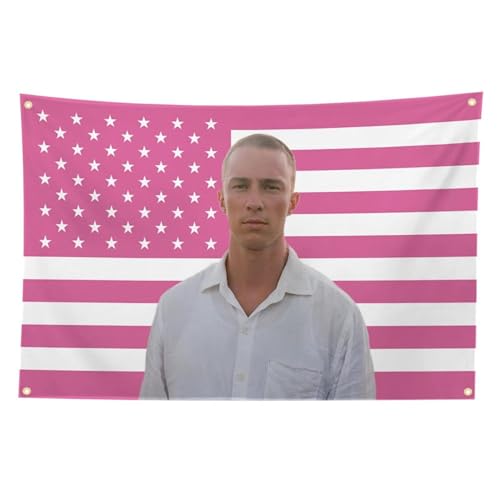 Bandera rosa de Estados Unidos, banderines rosas de jardín, decoraciones divertidas de bandera de Estados Unidos, tapiz de bandera único para puerta delantera, porche, patio, dormitorios, jardines