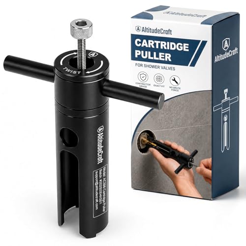 AltitudeCraft Cartridge Removal Tool Compatible with Moen 1222 1225 1200 Posi-Temp Shower Valve Cartridge Replacement Damage-Free Cartridge Puller with Upgraded 5 Bolt & T-Handle