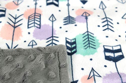 Image of Top Tots Baby Car Seat Canopy Cover - Navy Blue Arrows on White