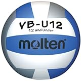 Molten VBU12 Light Volleyball, Royal/Silver/White, 12 & under