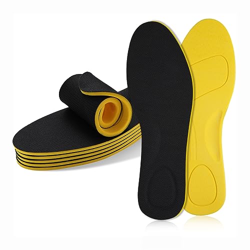 5 Pair Breathable Shoe Insoles Men,Comfort Elastic Shock