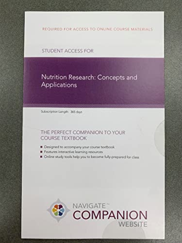 Nutrition Research: Concepts and Applications