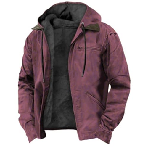Laquieio Chaqueta Hombre Entretiempo EleganteChaqueta Casual Acolchado Cazadora Abrigo de Estilo Cargo MilitarAjuste Ligeramente HolgadoChubasquero Oversize Hombre