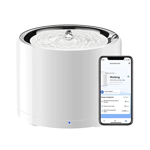 PETKIT �y�b�g ������ �����݊� �R�[�h���X �É��|���v �z�� �O�d�h�� �����p���[�I�t LED���C�g�t�� ��e�� �L �� 1.8L �z���C�g EVERSWEET 3 PRO