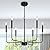 MQKIWAO 6-Light Farmhouse Chandelier, Industrial Black Candle Ceiling Hanging Lighting, Adjustable Height Rustic Pendant Lighting with E12 Base for Kitchen Island Living Room Bedroom Hall.
