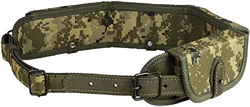 BRONZEDOG Shotgun Shell Holder Nylon Belt Case Hunting Accessories Waterproof Shotshell Bandolier 12 16 Gauge Cartridges (Pixel Camo)