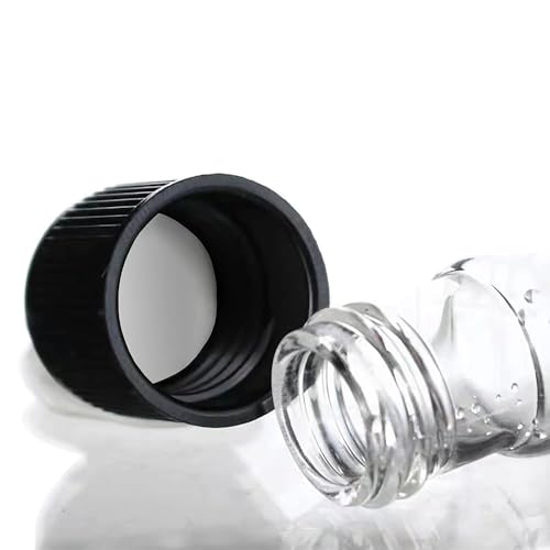 10pack 1ml Glass Test Tubes Small Clear Glass Test Tubes for Scientific Experiments?Black?B