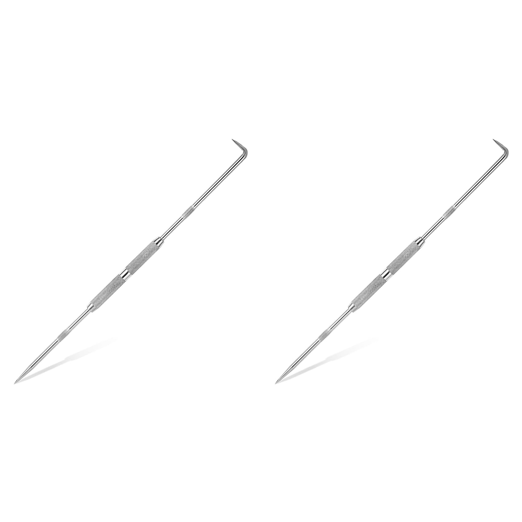 Jnchdghwa Silver 2X Double Pointed Scriber, Metal Scribe Tool Carbide Scribe Steel Point For Welding Marking Pen Glass Metal Sheet