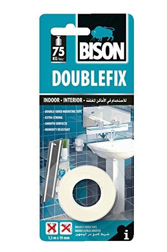 Double Fix Mounting Tape, White - 1,5mx19mm