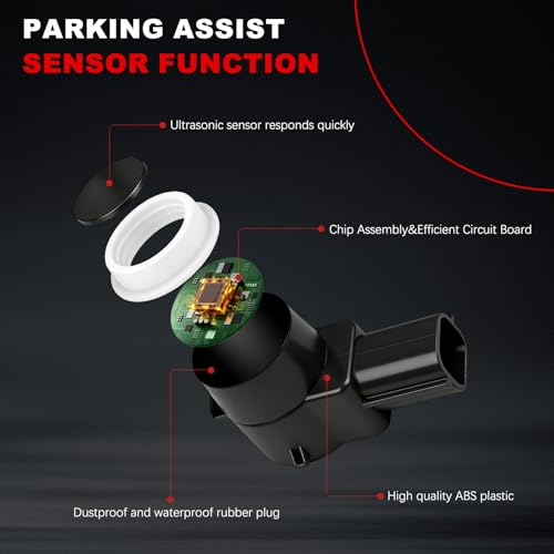 Image of Parking Assist Sensor Compatible with Chevy Avalanche Silverado Suburban,GMC Sierra Yukon,Buick Lucerne Enclave 25961317 25962147,1PCS Reverse Rear Bumper Parking Sensors
