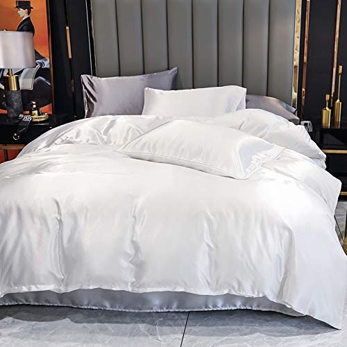 Housse de couette 230x260 pour lit double blanche fermeture éclair - 2