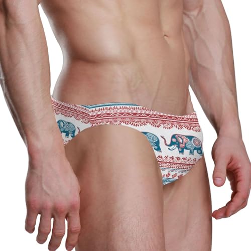 Men's Mandala Elephant Swim Briefs Bikini Swimsuit S 202b32673