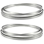 2PCS Bandsaw Blades for Wood Cutting – Professional Carbon Steel Band Saw Blades Multiple TPI Options – Premium Quality Woodworking Blades for Softwood Hardwood Plastic – Compatible with Most Bandsaws