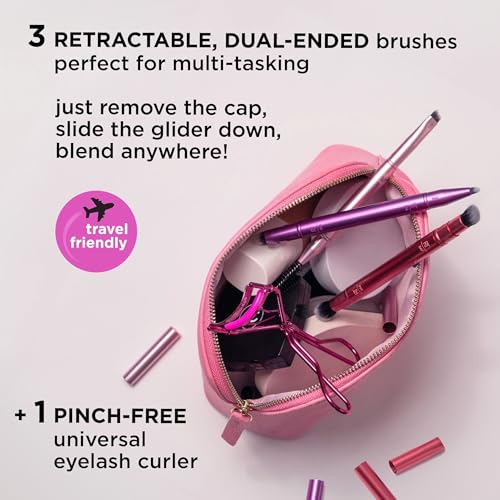 image for Real Techniques Double Time Brush + Lash 4 Piece Set, Dual-Ended Eye M