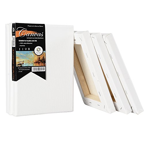 conda Artist Acid Free Stretched Canvas Professional Quality Frame Canvas (5“x7“,6Pack)
