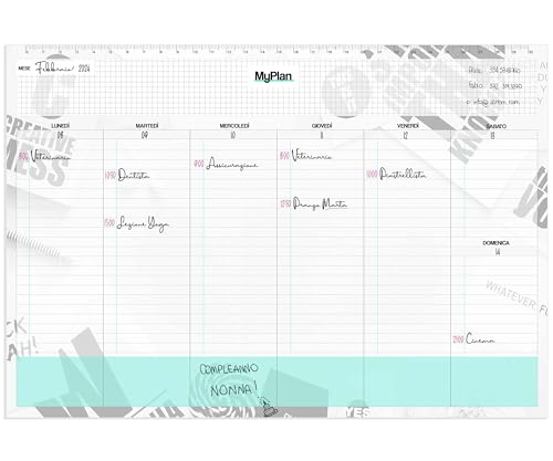 To Do List A4 32 x 22 Week Planner, Creative Mess