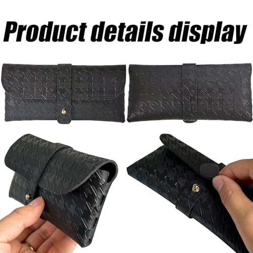 Image of Glasses storage bag Travel sunglasses myopia glasses storage bag Fashion leather storage bag