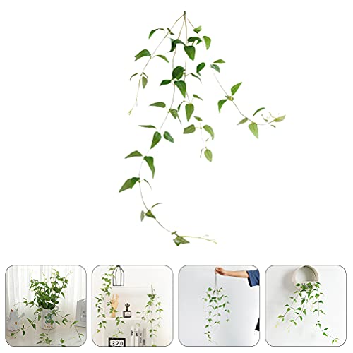 Partykindom Artificial Plants 1Pc Decorative Artificial Plant With Iron Wires Fake Clematis Leaf Vine For Home For Home/Wall/Kitchen/Room Decor Home Decor #TOP5