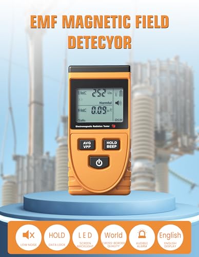 AMTAST Elektromagnetischer Strahlungsprüfer Digitaler Elektromagnetischer Strahlungsprüfer Dosimeter Tester EMF Meter Counter