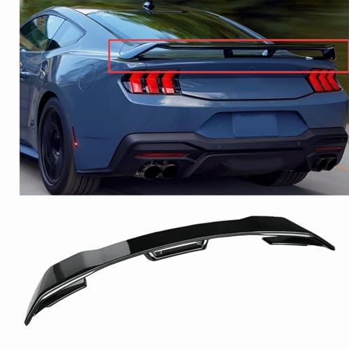 ZZDSNJ Glossy Black Trunk Wing Spoiler Rear Wing Compatible with 2024-2026 Ford Mustang GT Performance Style Rear Lid Wing Spoiler