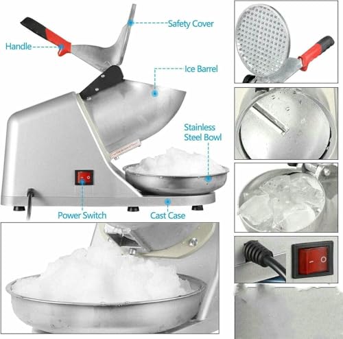 Machine de rasoir à glace électrique en acier inoxydable robuste 380 W - 4