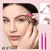 Lallisa 100 Pieces Micro Eyebrow Spoolie Brush with Cap Brow Lamination Tool Eyelash Brush Multifunctional Micro Lash Comb for Eyelash and Eyebrow Extensions Tool(Pink)