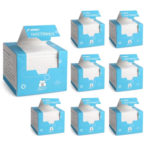 Image of AIDEA Face Towels Disposable-400Ct (8 Box), Face Cloths for Sensitive Skin