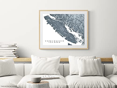 Maps As Art Vancouver Island Map Wall Art Print, Bc Canada thumb #5