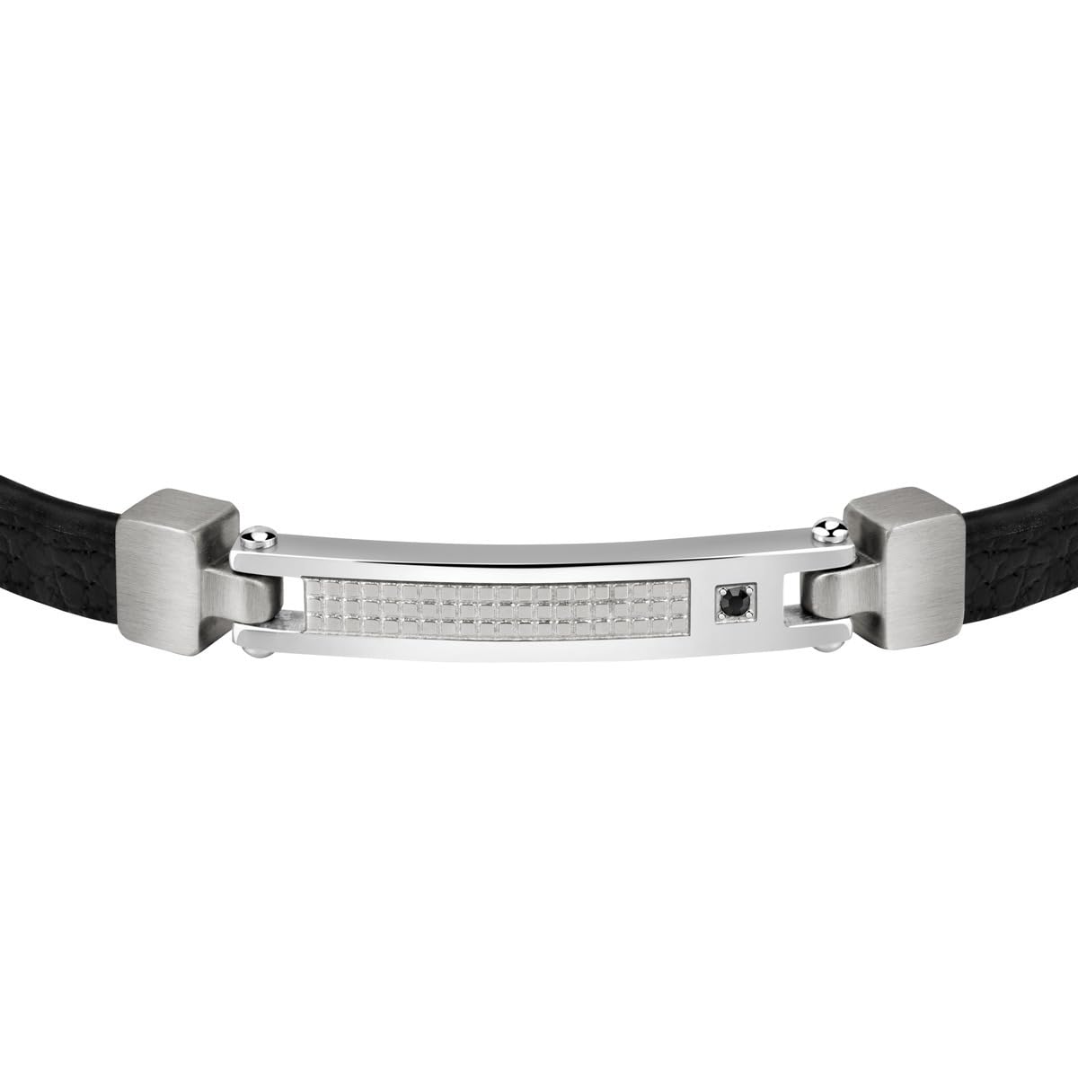 Morellato Bracciale da uomo, Collezione Moody, in Acciaio, cristalli, pelle - SQH26