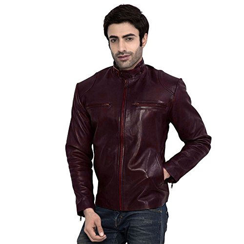 Image of Mens Delighted Tough Genuine Lambskin Leather Jacket, Biker Jacket